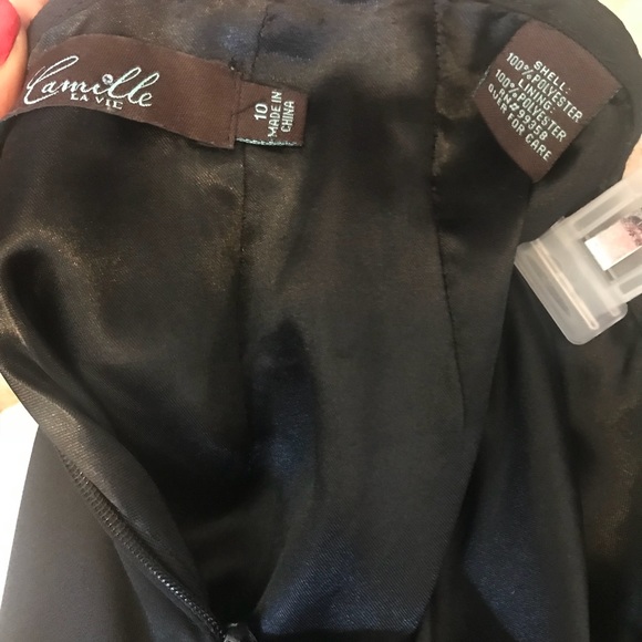 Long black ruffled skirt - Picture 2 of 2